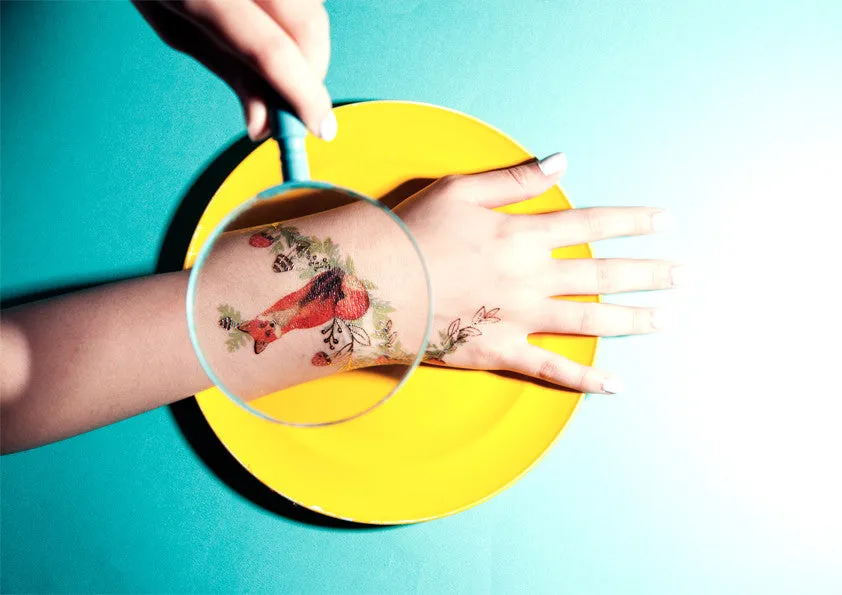 Mr. Fox Temporary Tattoo