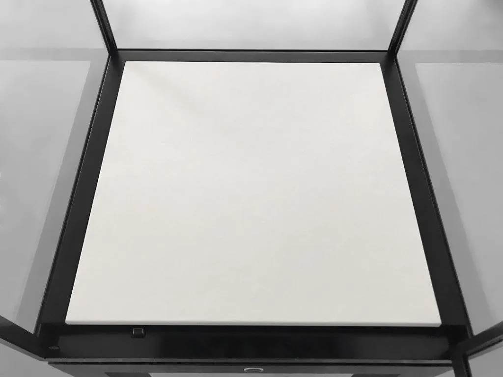 MT031-Black Stainless Steel Jewellery Glass Showcase