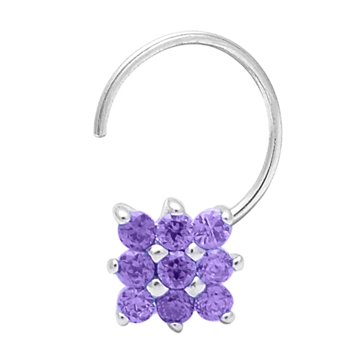 Multi Choice Gemstone Tiny Nose Pin Studs In 925 Sterling Silver Studs For Her