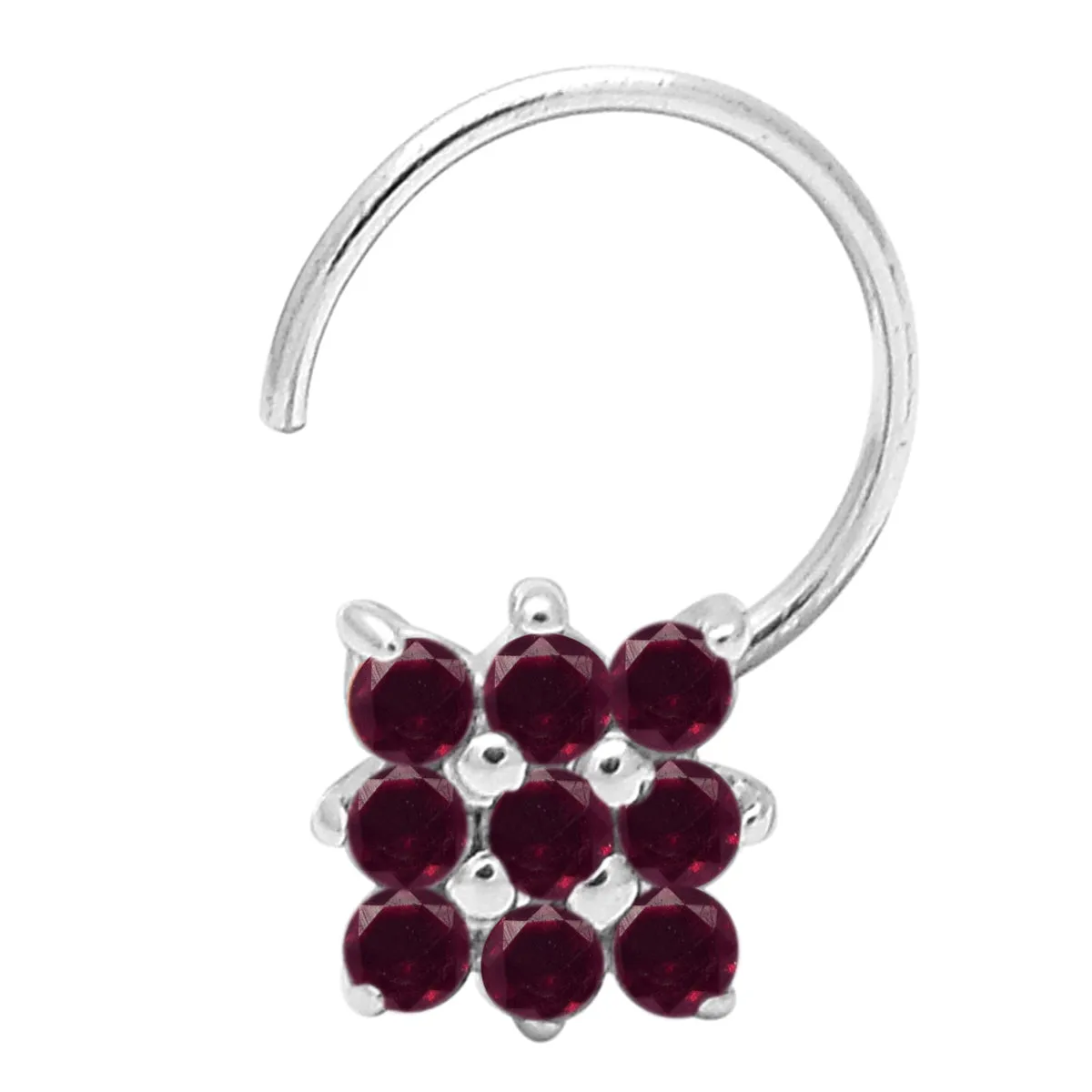Multi Choice Gemstone Tiny Nose Pin Studs In 925 Sterling Silver Studs For Her