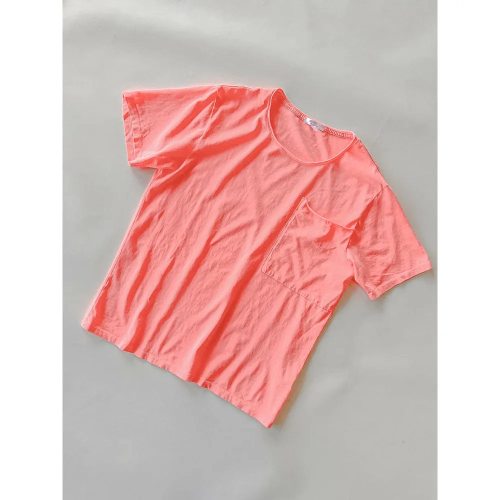 Murray Adults Tee | Coral Neon