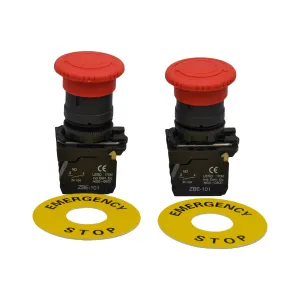 Mushroom head pushbutton turns to release NC NO Switch Electrical 12V 24V  TB5-AS545