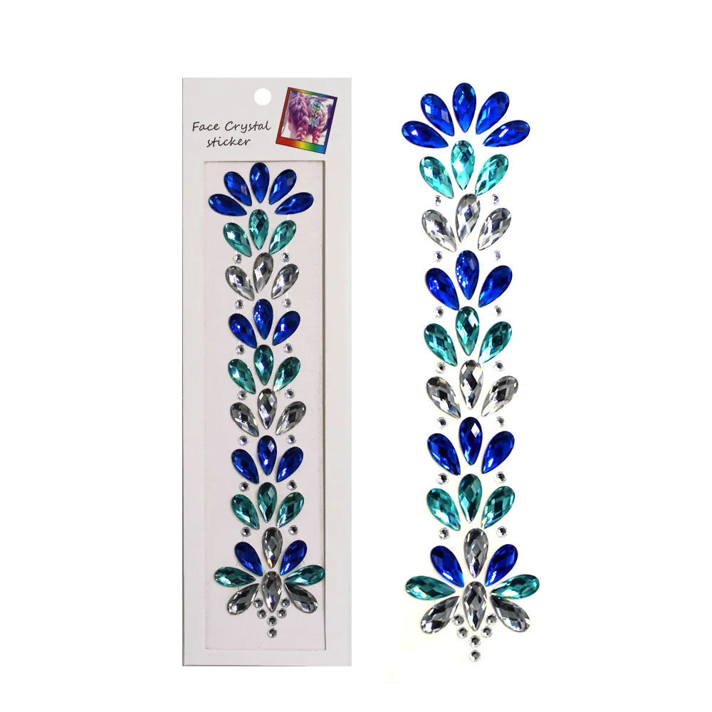 Music festival hair decoration diamond head stickers