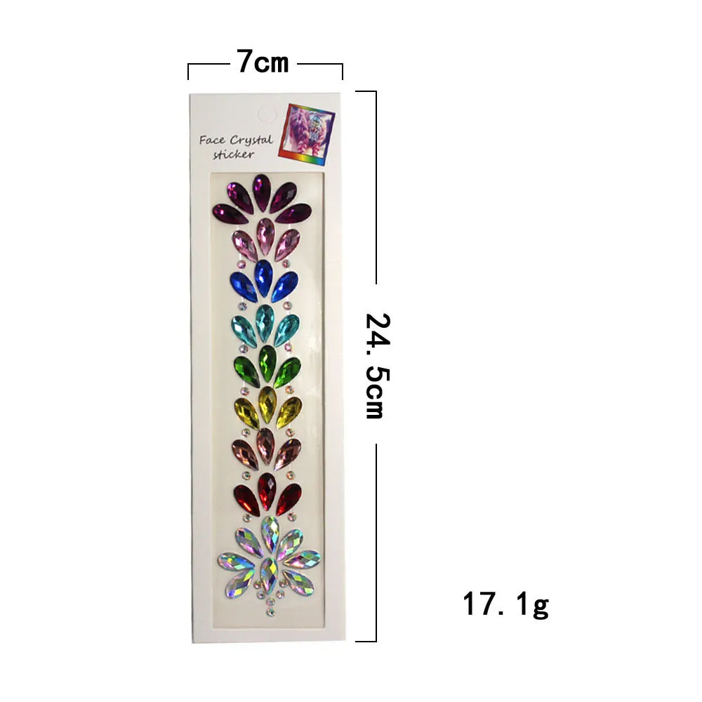 Music festival hair decoration diamond head stickers