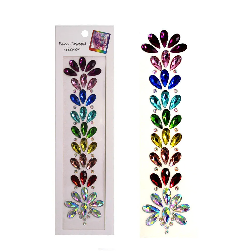 Music festival hair decoration diamond head stickers