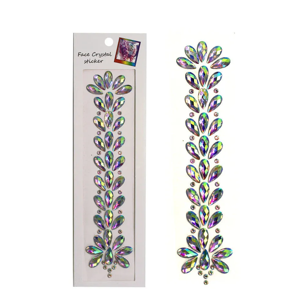 Music festival hair decoration diamond head stickers