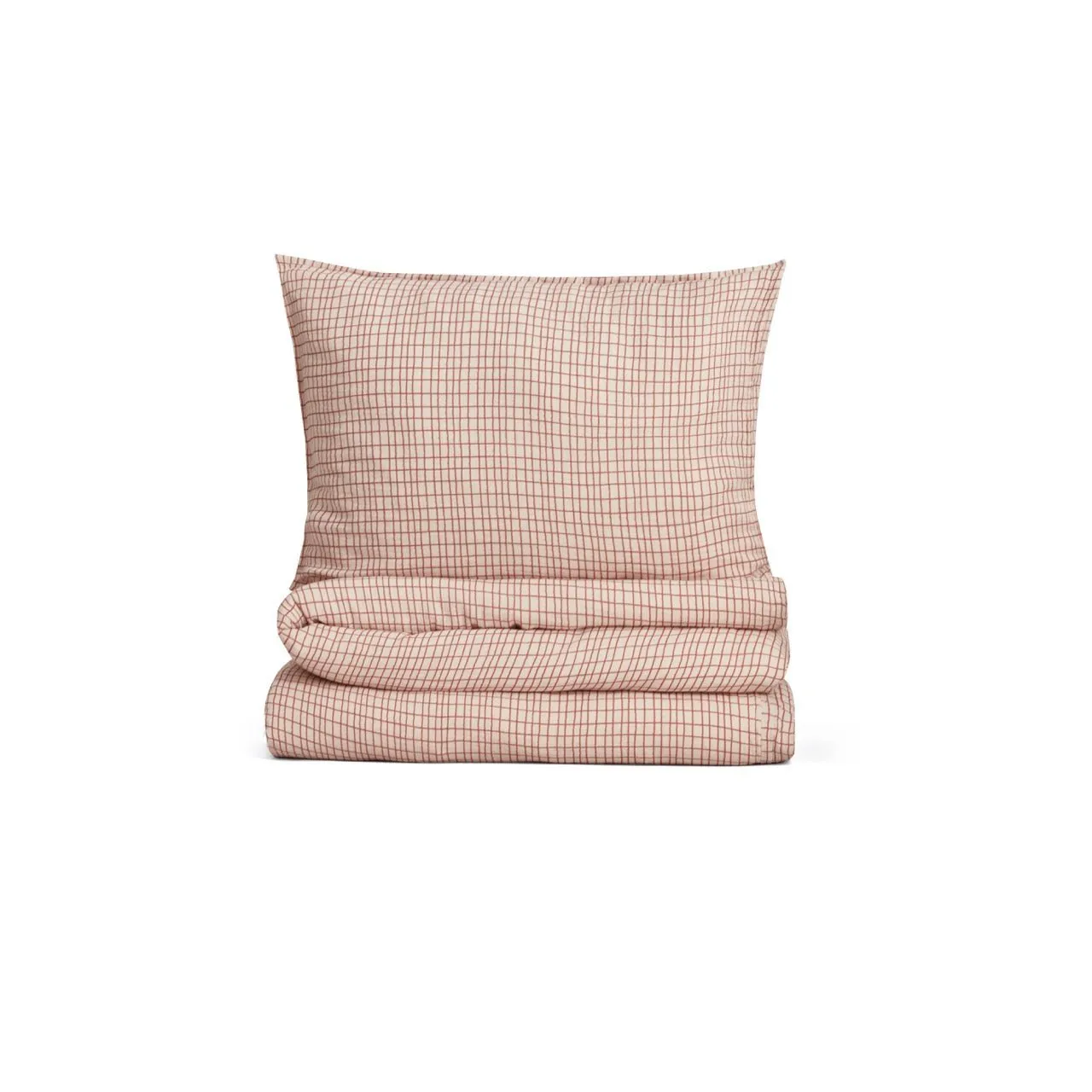 Muslin Single Bed Set | Checks Rust by Garbo & Friends