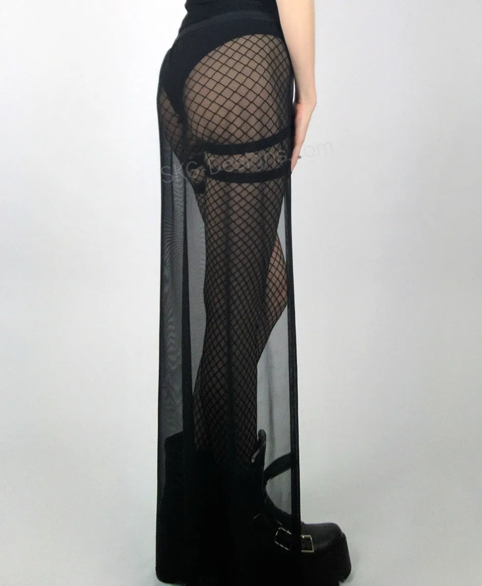 Myah maxi skirt with thigh garters