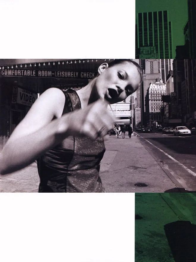 NADJA AUERMANN Kate Moss KAREN MULDER Harper's BAZAAR Magazine US September 1994