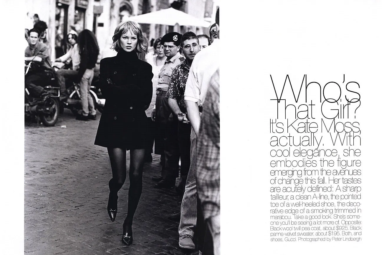 NADJA AUERMANN Kate Moss KAREN MULDER Harper's BAZAAR Magazine US September 1994