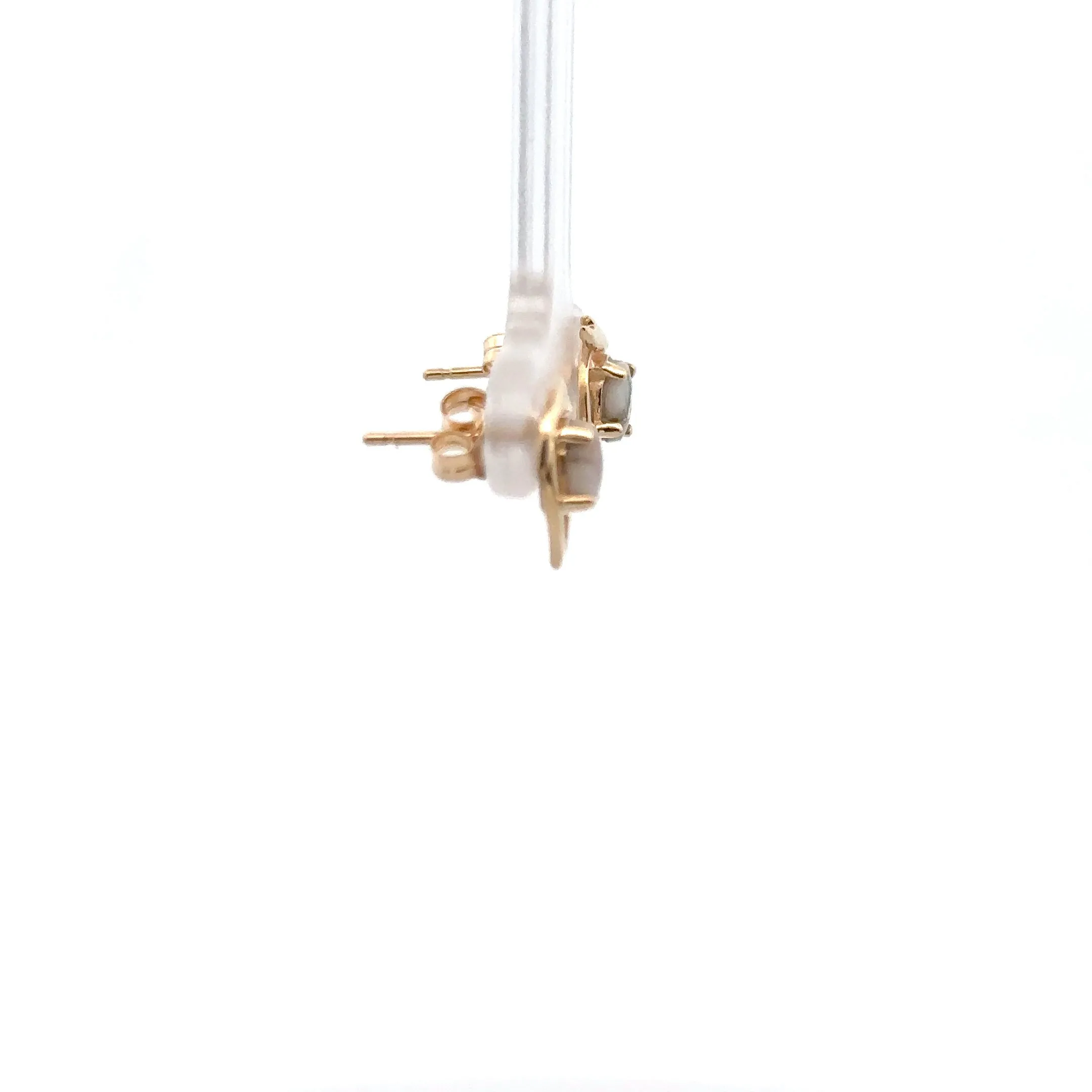 Natural Gold Quartz Stud Earrings by Orocal