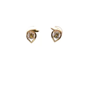 Natural Gold Quartz Stud Earrings by Orocal