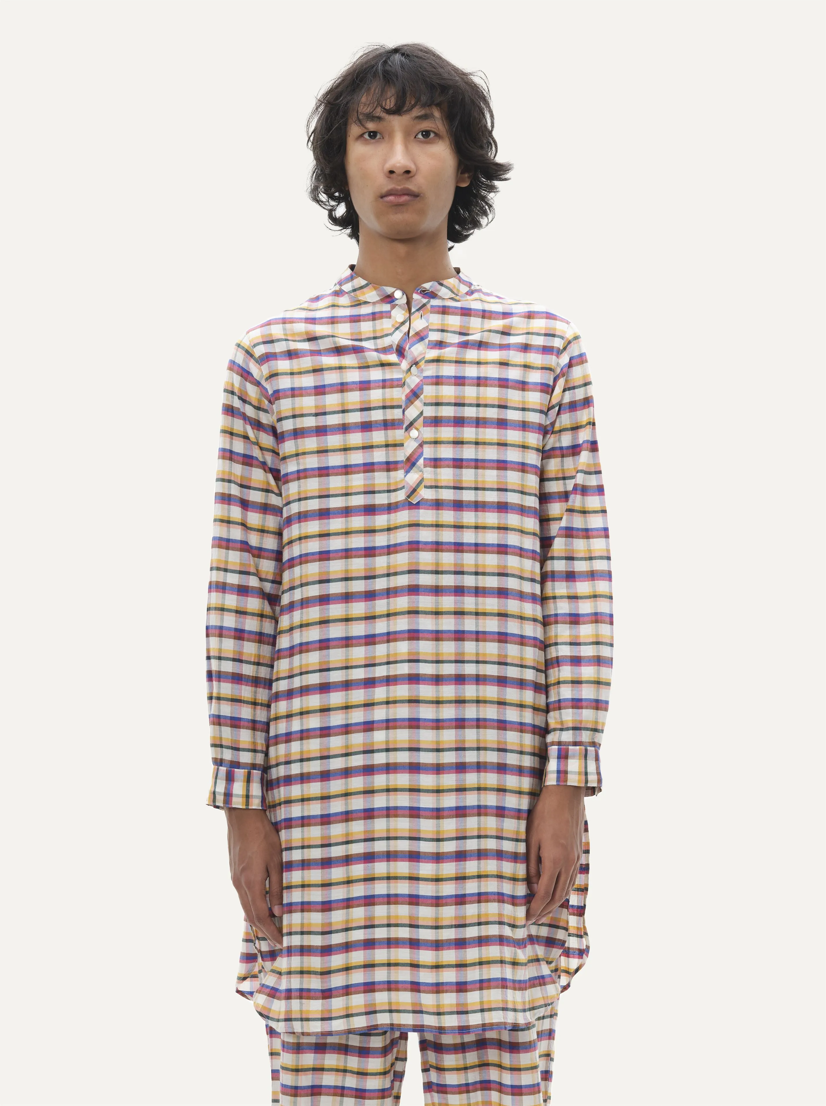 Naushad Ali I Jibba,Madras Checks Signature Spring Summer 2025 Handwoven Silk Cotton Multicolour NA SS24 M17T