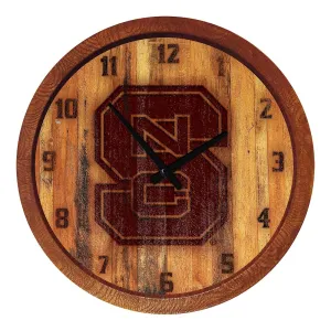 NC State Wolfpack: Branded "Faux" Barrel Top Wall Clock