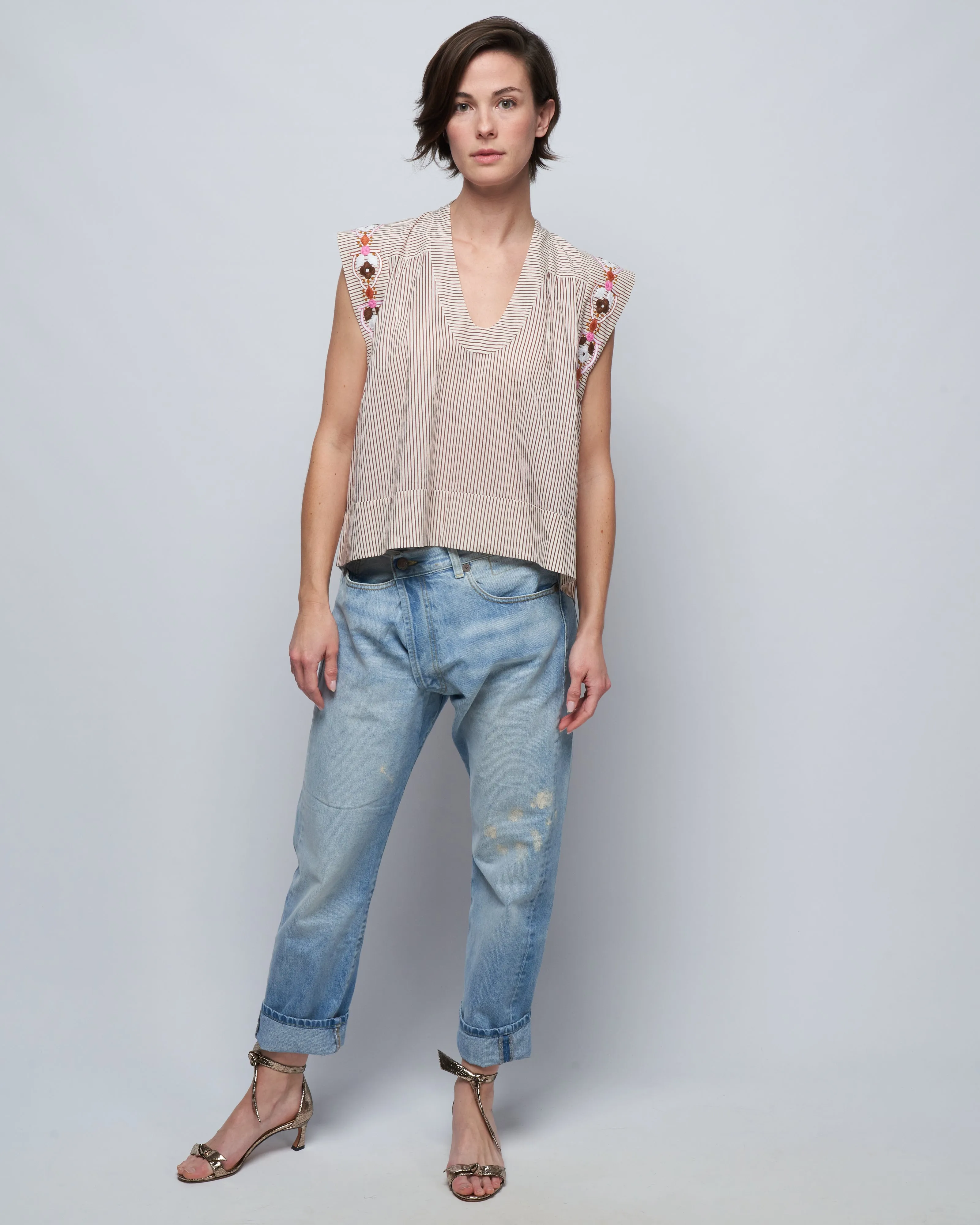 nehru daisy chain top - yellow sunbeam