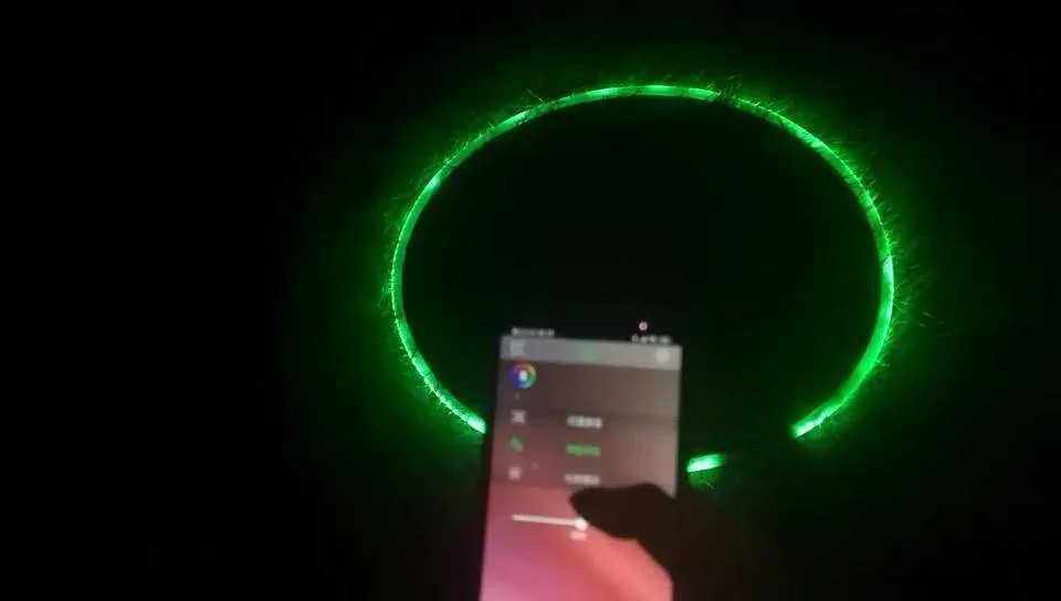 New 35"-185 LED Lights  Smartphone Bluetooth control Professional Smart Hoop. Fully Rechargeable