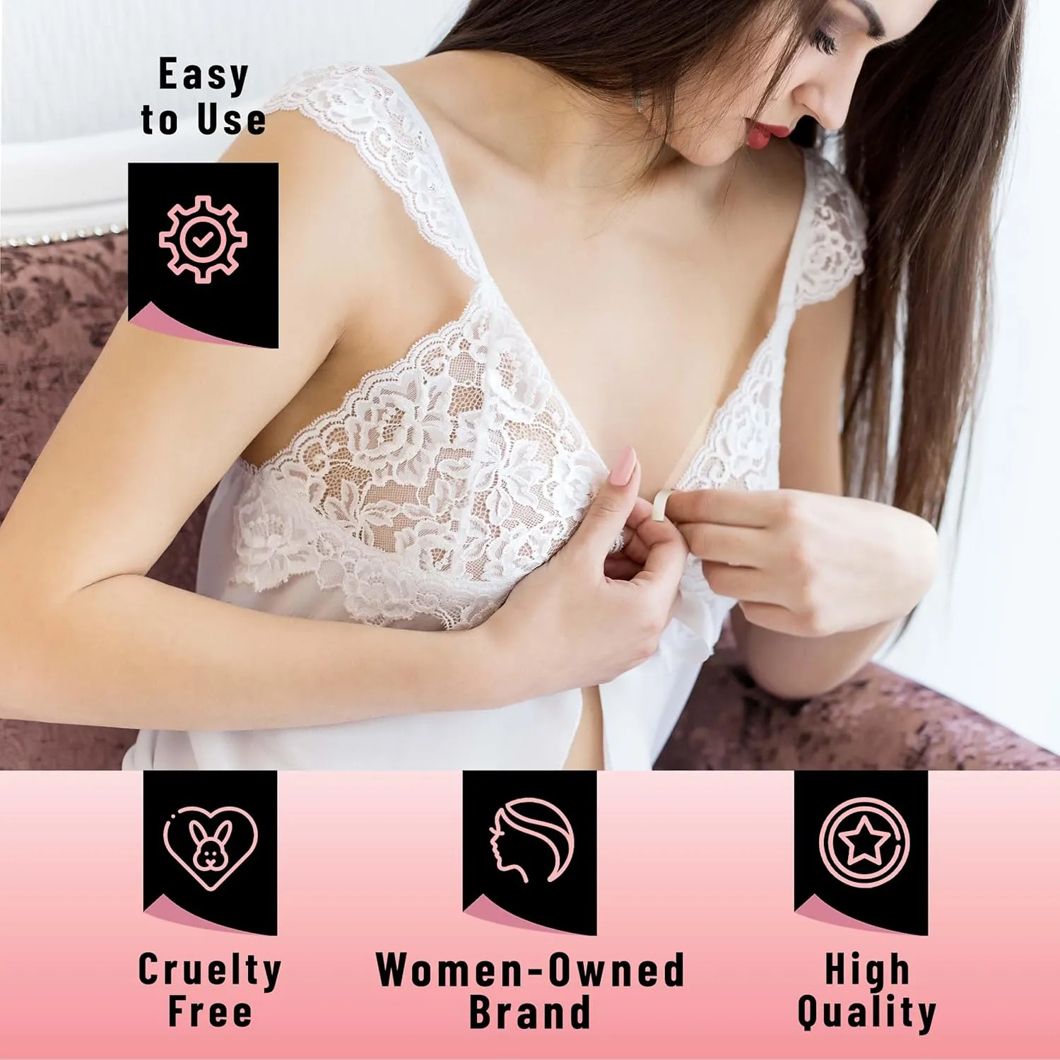 New Busties Fabric Tape (100 Strips & 25 Dots) Avoid Fashion Mishaps with Body Tape, Fabric Tape Double Sided Dress Tape (Clothing Tape/Skin Tape)