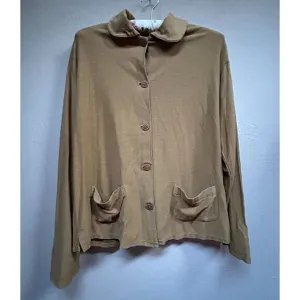 New Ecosport Womens Medium Organic Cotton Button Down Pajama Shirt Lightweight