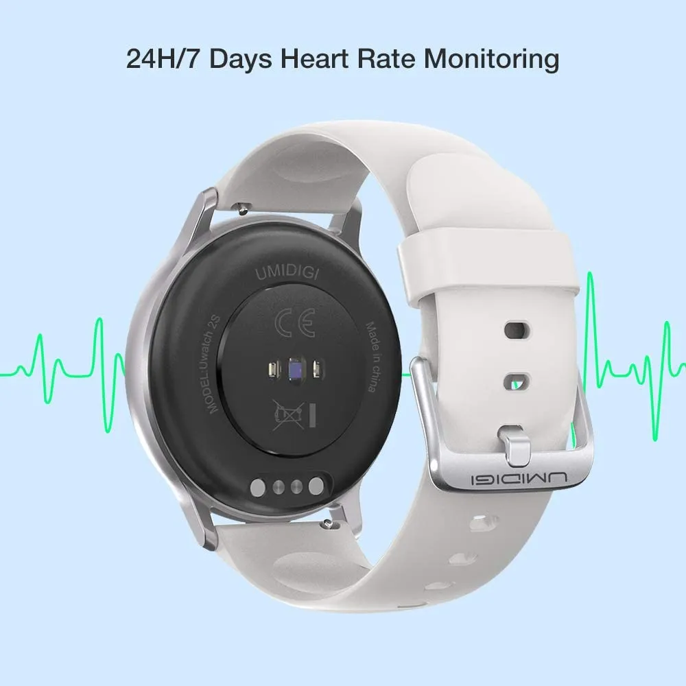 New in boox! UMIDIGI Uwatch 2S Fitness Tracker Heart Rate Monitor, Activity Tracker with 1.3" Touch Screen, 5ATM Waterproof Pedometer Smartwatch Sleep Monitor for iPhone and Android.