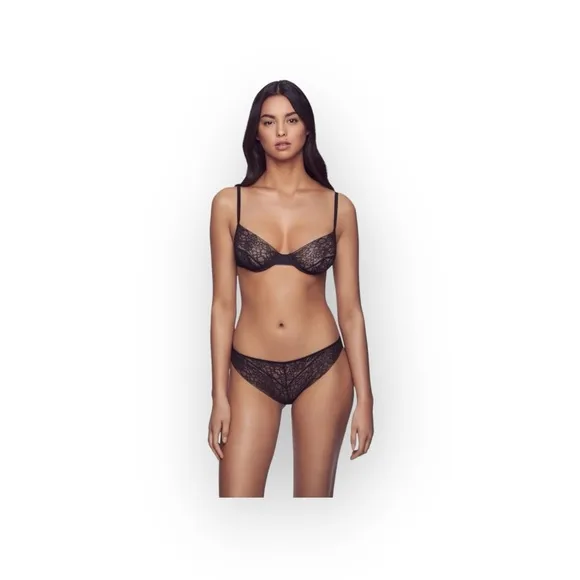 new Kiki de Montparnasse ♕ Lace Bikini Mesh Back Brief Panty ♕ Black ♕ XXS XS S