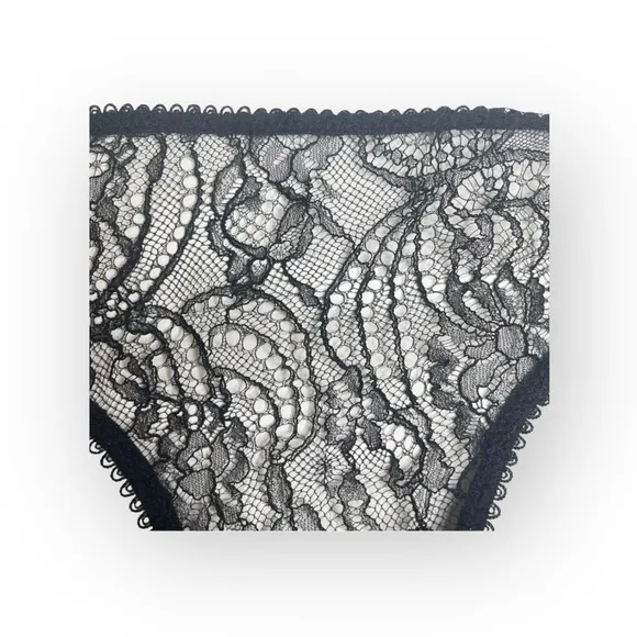 new Kiki de Montparnasse ♕ Lace Bikini Mesh Back Brief Panty ♕ Black ♕ XXS XS S