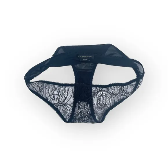 new Kiki de Montparnasse ♕ Lace Bikini Mesh Back Brief Panty ♕ Black ♕ XXS XS S