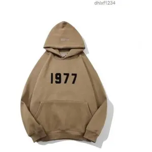 New Men's Essentials FOG Dupe Fleece Lined Hoodie 1977 Camel Brown, Sz Medium