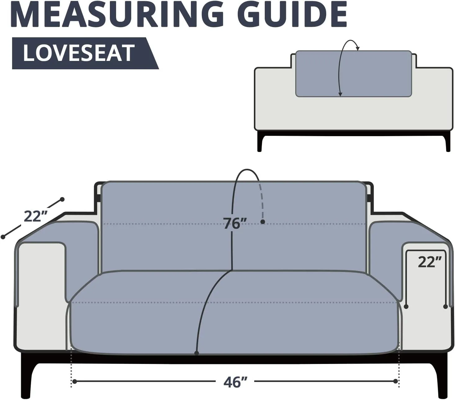 New OPPODREAM Waterproof Sofa Covers 2 Seater with Non-Slip Silicone Particles & Adjustable Elastic Strap, Couch Cover Quilted for Pets Kids Children Dog Cat (Loveseat, Grey)