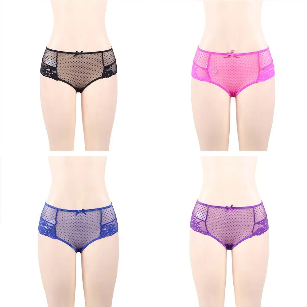 New Sexy High Waist Lace Strappy Panty 4in1 Box