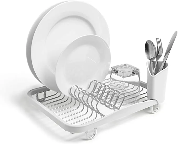 New Umbra 28295469326 The Sinkin Dish Drying Rack! White! Rests in the bottom of the kitchen sink for a tidy and convenient place to drip-dry dishes and utensils.