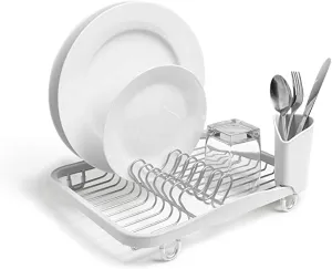 New Umbra 28295469326 The Sinkin Dish Drying Rack! White! Rests in the bottom of the kitchen sink for a tidy and convenient place to drip-dry dishes and utensils.