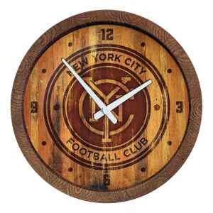 New York City FC: Branded "Faux" Barrel Top Clock
