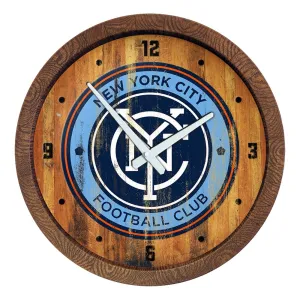 New York City FC: Weathered "Faux" Barrel Top Clock