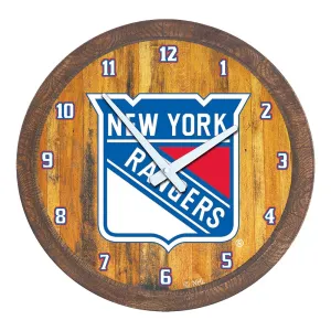 New York Rangers: "Faux" Barrel Top Wall Clock