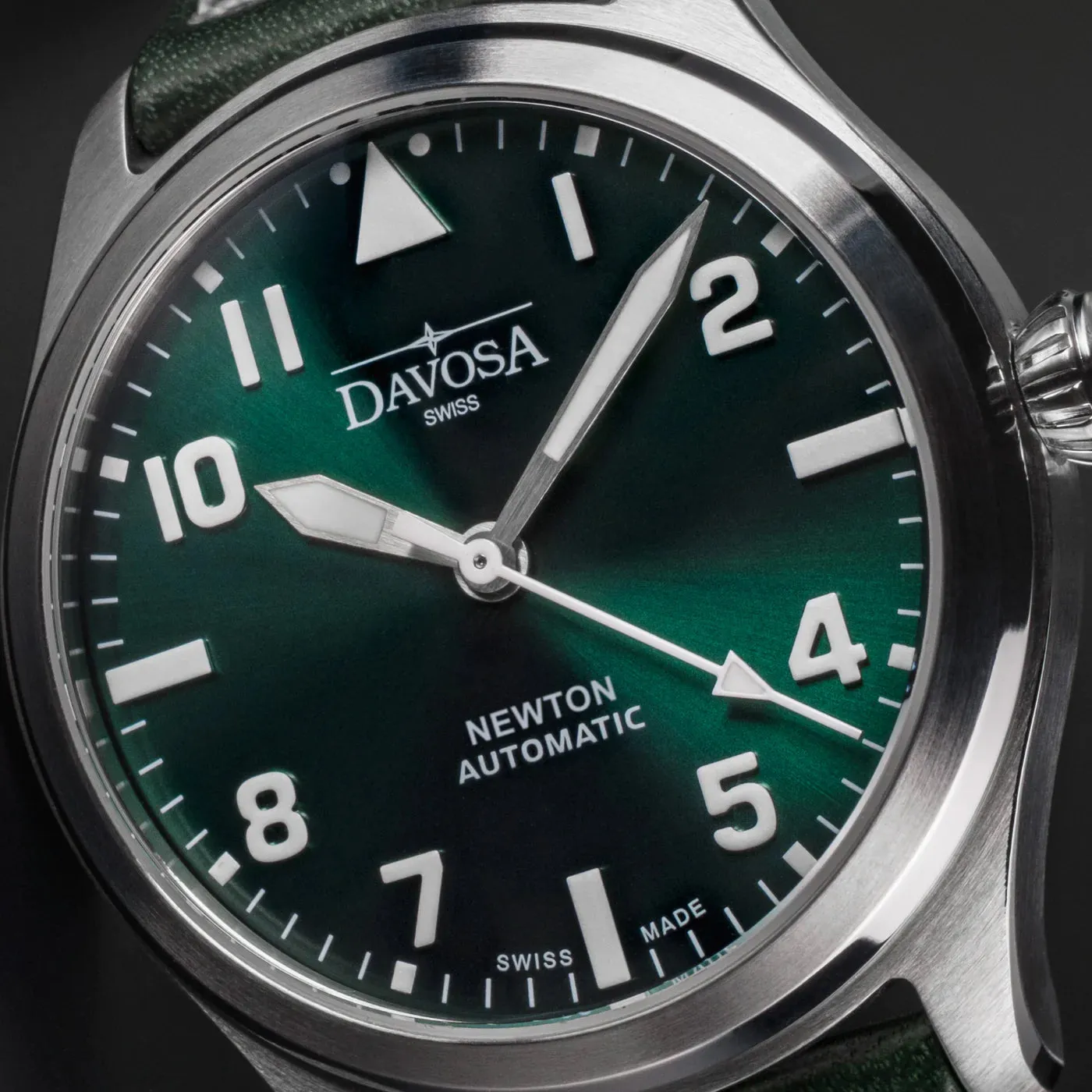 Newton Automatic 40mm Green Green Pilot Watch 16153075