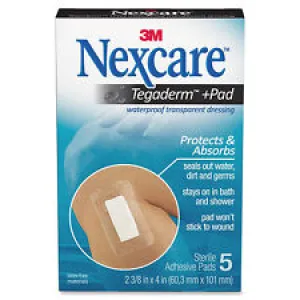 Nexcare Tegaderm Waterproof Transparent Pad 5s