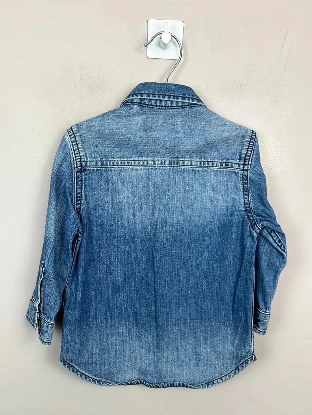 Next ghost pocket denim shirt 12-18m