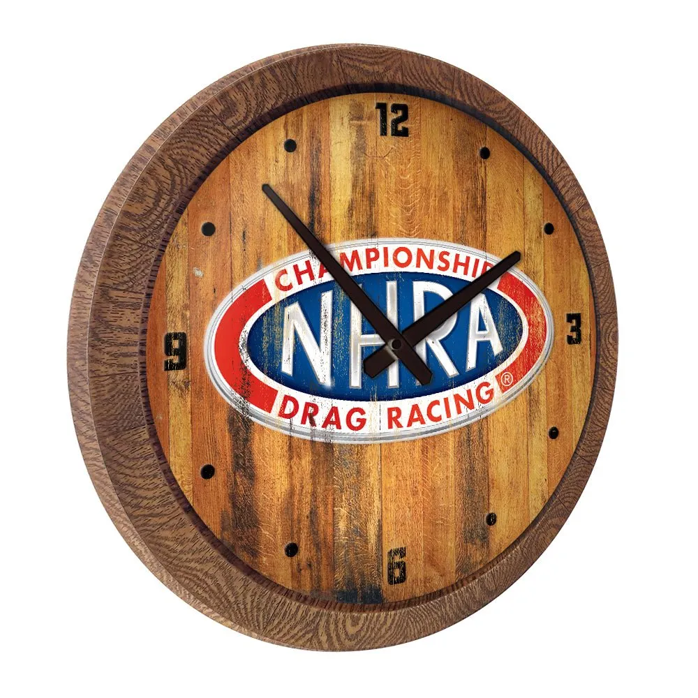 NHRA: Weathered "Faux" Barrel Top Wall Clock
