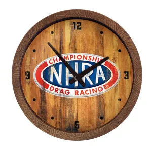 NHRA: Weathered "Faux" Barrel Top Wall Clock