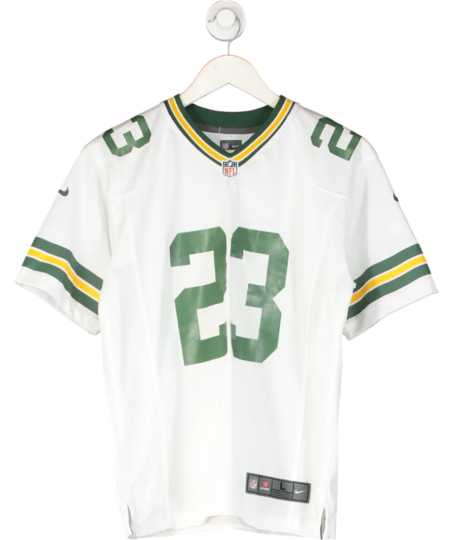 Nike White Green Bay Packers Drake Road Jersey UK L