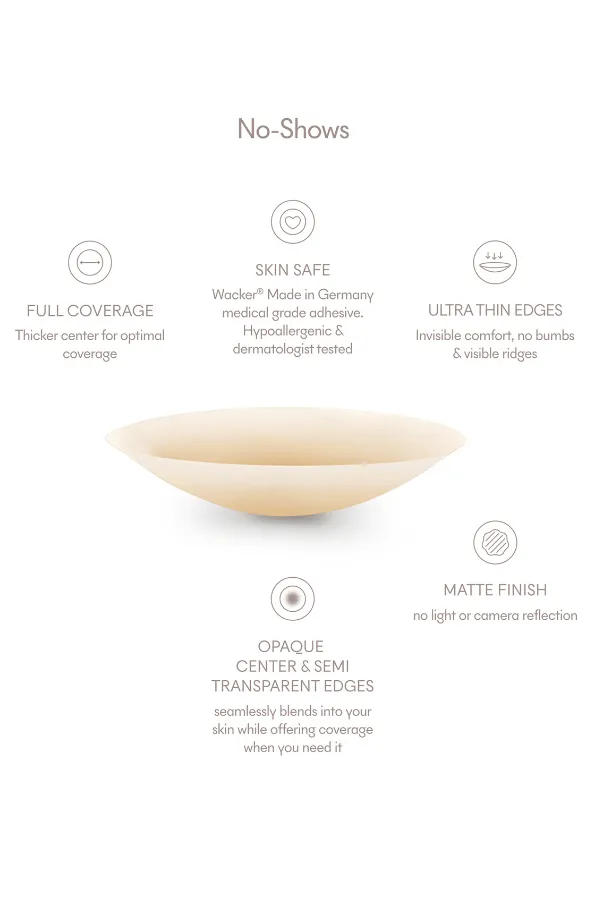 No Show Reusable Nipple Covers - Bronze