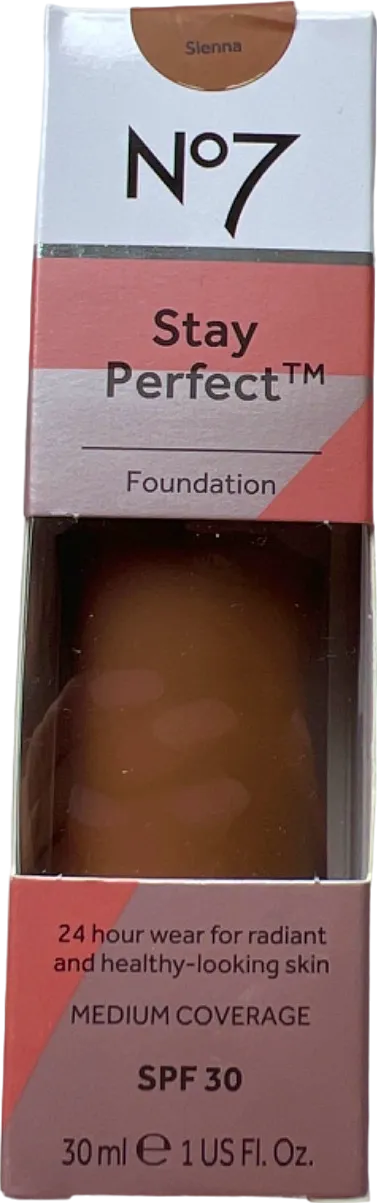 No7 Stay Perfect Foundation Sienna 30ml