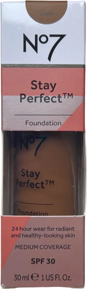No7 Stay Perfect Foundation Umber 30ml