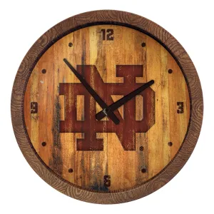 Notre Dame Fighting Irish: Branded "Faux" Barrel Top Clock