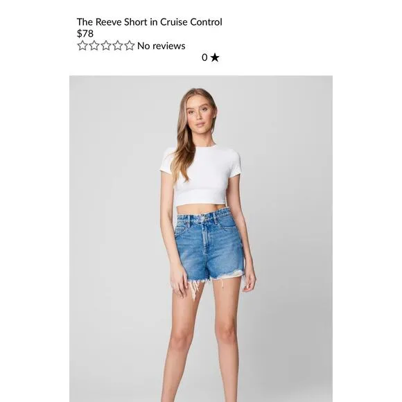 NWT! Blank NYC Cruise Control Denim Shorts - Size 28