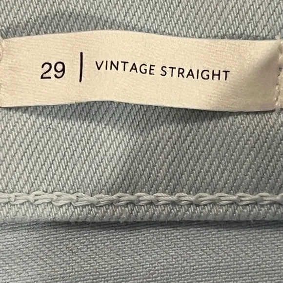 NWT BLDWN Vintage Straight Leg High Rise Jeans Pool/Light Blue SZ 29 USA