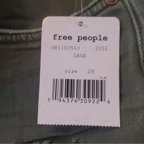 NWT Free People Loving Good Vibrations Shorts | Sage Green