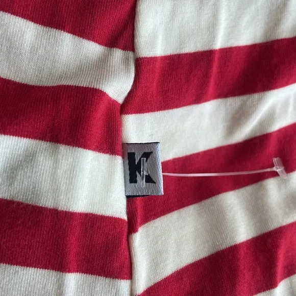 NWT Kikee Pants Candy Cane Stripe Print Simple Twist Nightgown Women's Size M