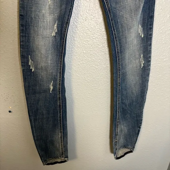 NWT One Teaspoon Scallywags Pure Bleu Distressed Skinny Jeans
