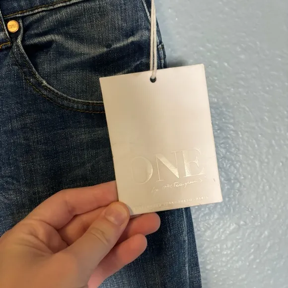 NWT One Teaspoon Scallywags Pure Bleu Distressed Skinny Jeans